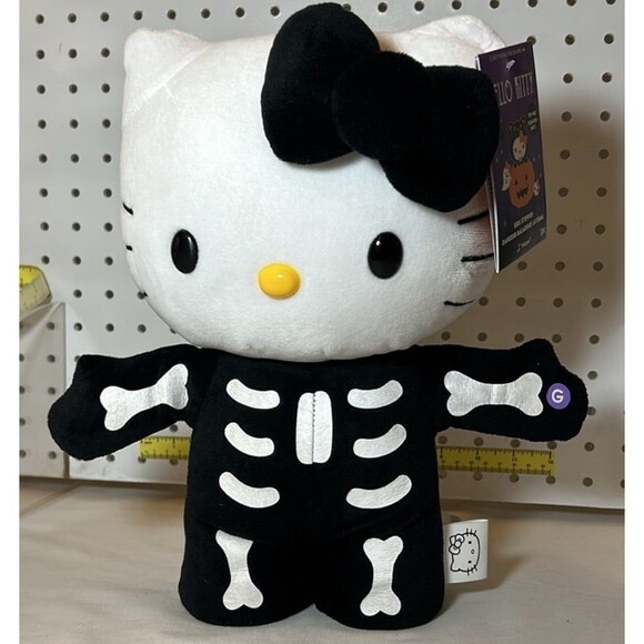 NWT Hello Kitty Skeleton Side Stepper Plush Toy - Picture 1 of 3